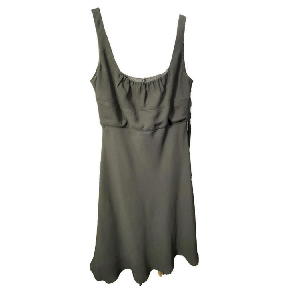 Jones New York Country Women's Midi Black Square Neck Sleeveless Tank Dress Sz 4